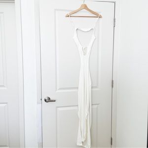 WEWOREWHAT • ruched cut out jersey maxi dress